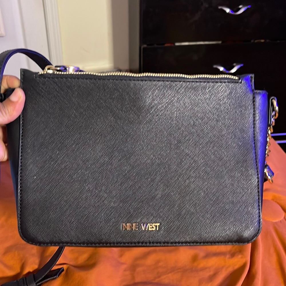 Black with gold hardware NineWest bag